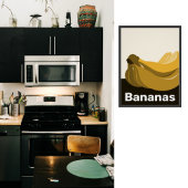 Gelb, schwarz, Weiße Küche Wanddekor - Poster