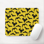 Gelb & Schwarze Fledermäuse Halloween Mousepad (Mit Mouse)