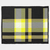 Gelb-schwarze Karo-Fliesblanke Fleecedecke (Vorderseite (Horizontal))