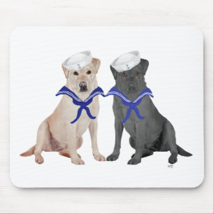 Gelb & Schwarze Labrador Retriever Mousepad