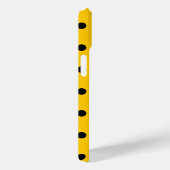 Gelb, schwarze Polka Dots, Daisy Blume iPhone Case (Rückseite / Rechts)