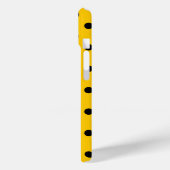 Gelb, schwarze Polka Dots, Daisy Blume iPhone Case (Rückseite / Links)