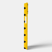 Gelb, schwarze Polka Dots, Daisy Blume iPhone Case (Rückseite / Rechts)