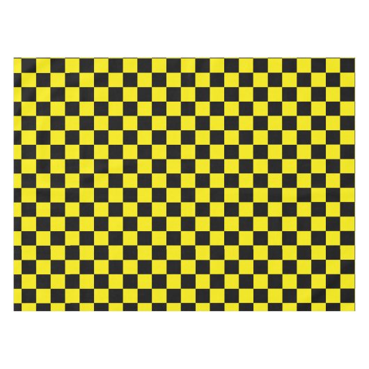 Gelb-schwarze Tablette Tischdecke (Vorderseite (Horizontal))