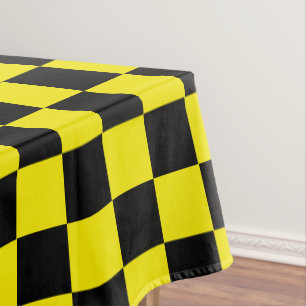 Gelb-schwarze Tablette Tischdecke