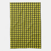 Gelb-schwarzer Gingham Geschirrtuch (Vertikal)