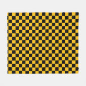 Gelb-schwarzer Karodruck Fleecedecke (Vorderseite (Horizontal))