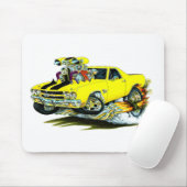 Gelb-Schwarzer LKW 1970 EL Camino Mousepad (Mit Mouse)