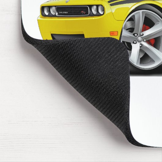 Gelb-Schwarzes Auto 2009-11 Herausforderer Mousepad (Ecke)