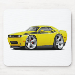 Gelb-Schwarzes Auto 2009-11 Herausforderer Mousepad
