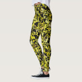 Gelb Schwarzes Dreieckmuster Leggings (Links)