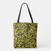 Gelb Schwarzes Dreieckmuster Tasche (Rückseite)