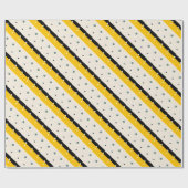 Gelb schwarzes Geschenkpapier (Flach)
