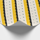 Gelb schwarzes Geschenkpapier (Ecke)