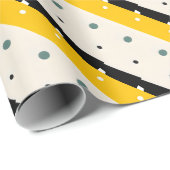 Gelb schwarzes Geschenkpapier (Rolleneckpunkt)