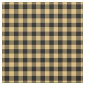 Gelb-schwarzes Gingham-Karo Stoff (Muster)