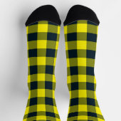 Gelb-schwarzes Karo-Karo-Muster Socken (Oben)