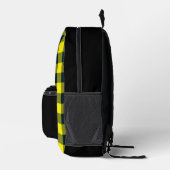 Gelb-schwarzes Karomuster Bedruckter Rucksack (Rechts)
