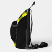 Gelb-schwarzes Karomuster Crossbody Bag (Rechts)