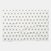 Gelb-schwarzes Kreis-Muster Geschirrtuch (Horizontal)
