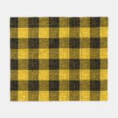 Gelb-Schwarzes Kreuzschachttierfell Karo Fleecedecke (Vorderseite (Horizontal))