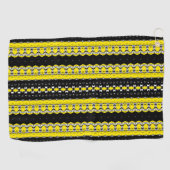 Gelb-schwarzes Muster Golfhandtuch (Horizontal)