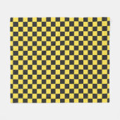 Gelb-schwarzes Schachbrettmuster Fleecedecke (Vorderseite (Horizontal))