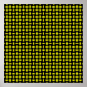 Gelb schwarzes Webmuster Poster