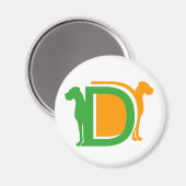 gelb Serie DD Doggen Magnet (Vorderseite/Rückseite)