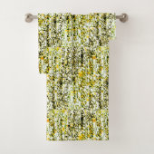 Gelb-Set und Schwarz-Cheetah Badhandtuch Set (Insitu)