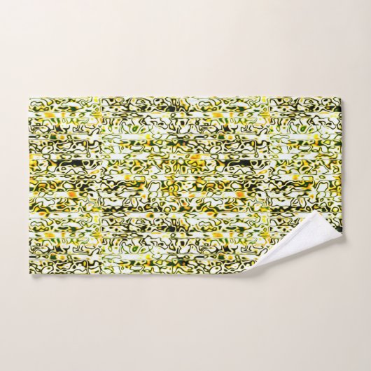 Gelb-Set und Schwarz-Cheetah Badhandtuch Set (Handtuch)