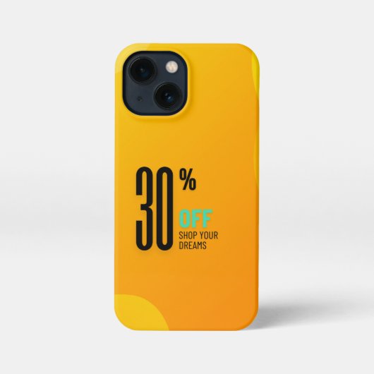 Gelb "Shoppen Sie Ihre Träume"  iPhone Hülle (Rückseite)