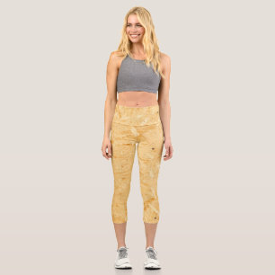 Gelb sieht aus wie ein gestreiftes Brett auf der K Capri Leggings