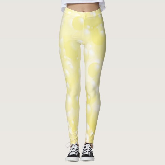 Gelb sprudelt Leggings (Vorderseite)