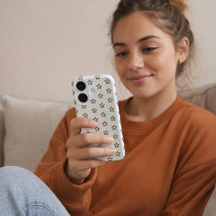 Gelb Stern Muster Minimalistische Sterne iPhone 16 Hülle