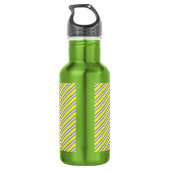 Gelb Stripe2 Trinkflasche (Rückseite)