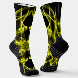 Gelb symmetrisch minimalistisches Schwarz Socken
