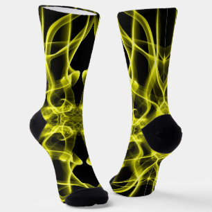 Gelb symmetrisch minimalistisches Schwarz Socken