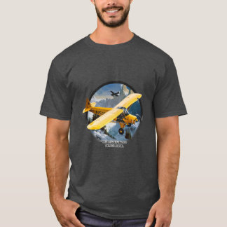 Gelb T-Shirt mit Doppeldecker-Logo-Design für die