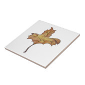 Gelb tanzendes Ahornleaf Fliese (Seite)