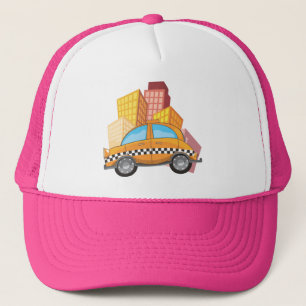 Gelb+Taxi,Cartoon+Taxi,neu+Jork+Taxi,Taxis,Cartoon Truckerkappe