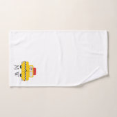 Gelb Taxi Design Monogrammiert Badhandtuch Set (Handtuch)