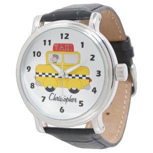 Gelb Taxi Design Personalisiert Armbanduhr