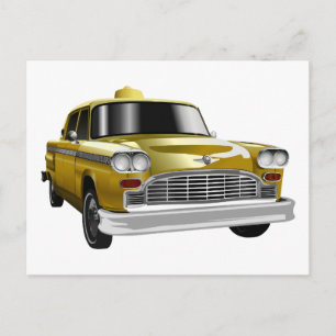 Gelb Taxi New York City im Vintage-Stil Postkarte