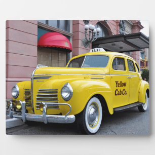 Gelb Taxi New York Vintage Fotoplatte