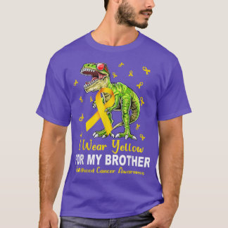 Gelb tragen für meinen Bruder Krebs Dinosa im Kind T-Shirt