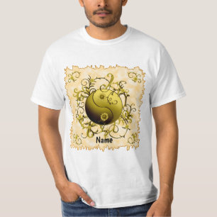 Gelb tribal Yin Yang T-Shirt