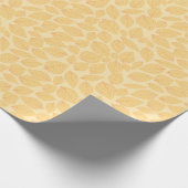 Gelb über pastellgelbes Leaf-Muster Geschenkpapier (Ecke)