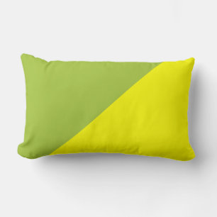 Gelb und Android grün Solid Color Hintergrund Lendenkissen