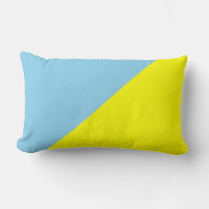 Gelb und Baby blau, solide Farbe Hintergrund Lendenkissen